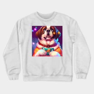 Cute St. Bernard Drawing Crewneck Sweatshirt